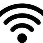 black wifi symbol design element